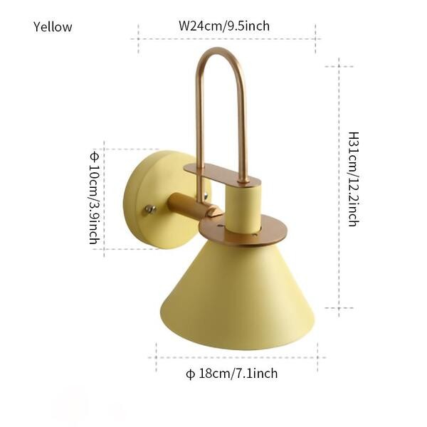 Scandinavische Macaron metalen wandlamp met trompet HL55