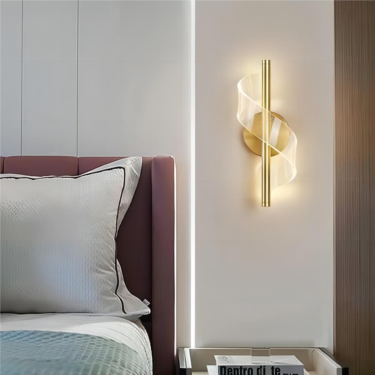 Gedraaide Acryl Stream Design wandlamp HL118