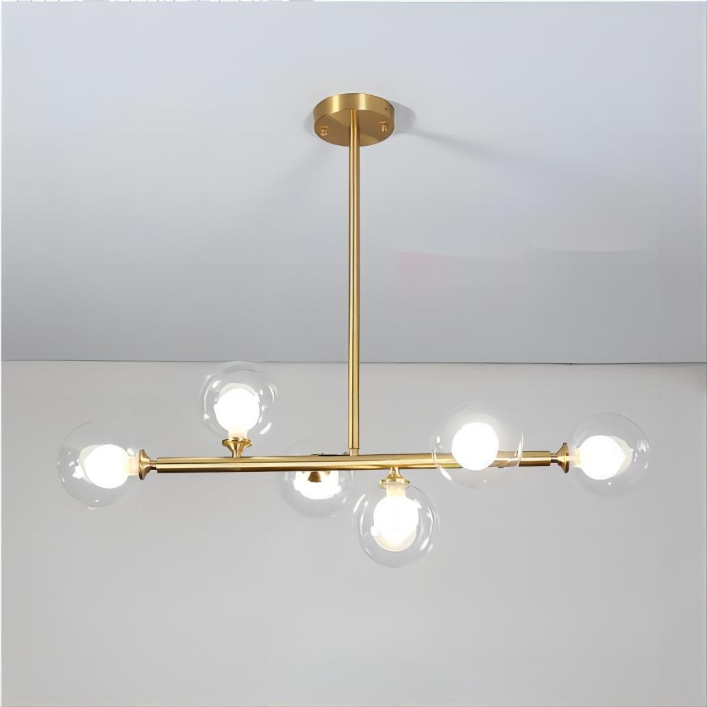 Moderne hanglamp met glazen bollen van metaal HL01