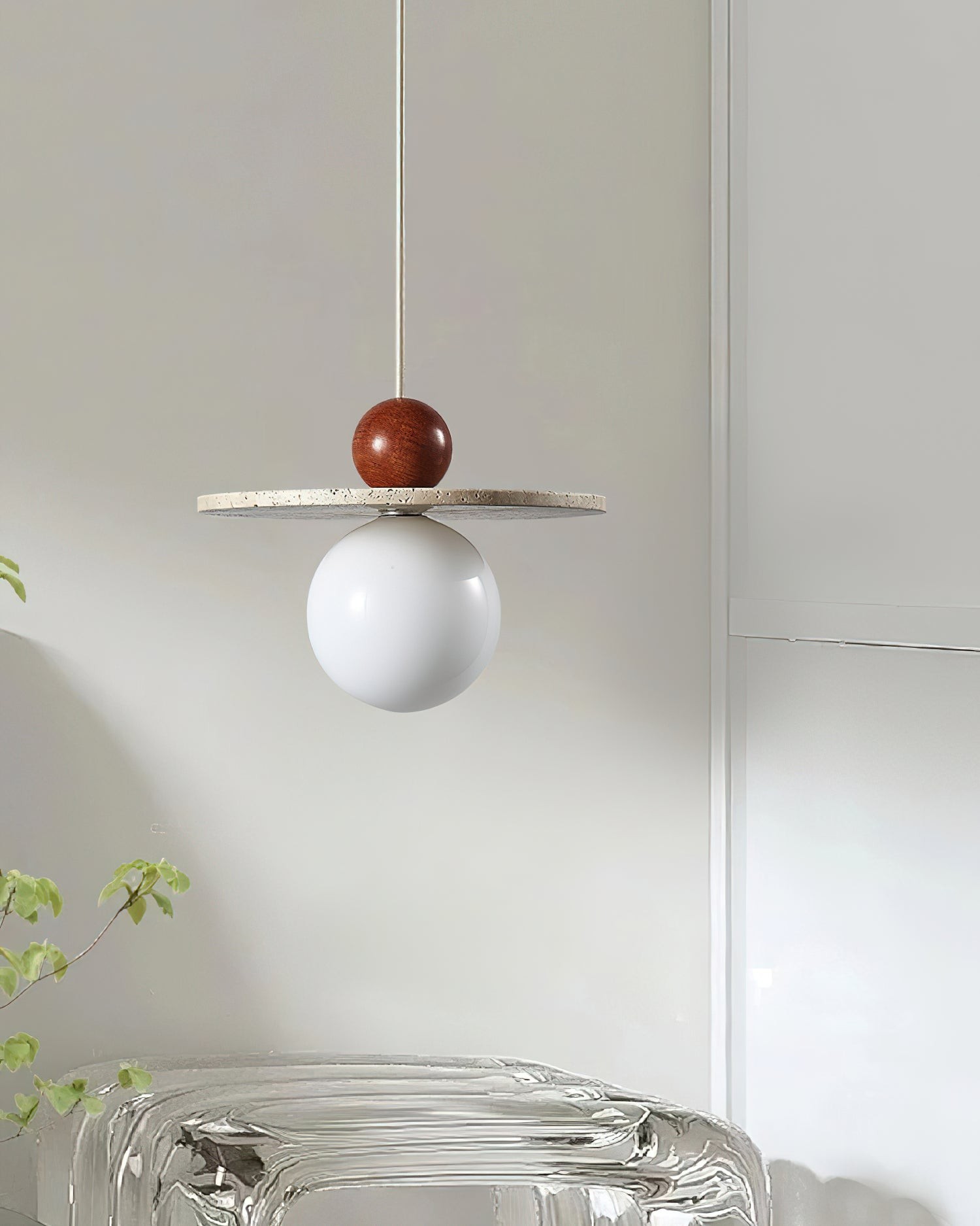 Retro Decor Cave Stone Disc Hanglamp HL956
