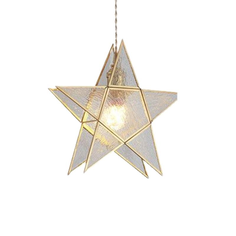 Romantische Retro Messing Glazen Hanglamp HL66