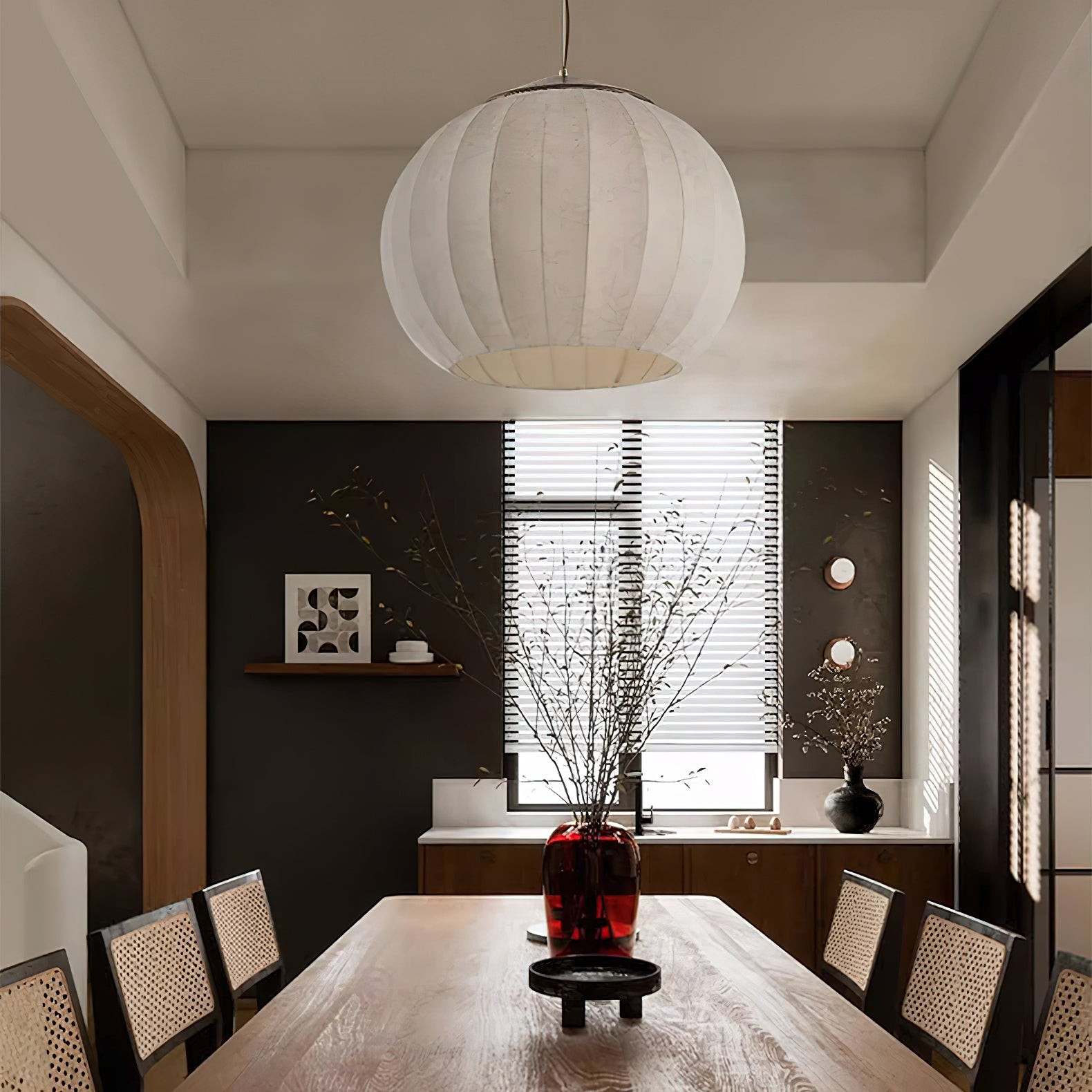 Japanse stijl stoffen lantaarn hanglamp HL547