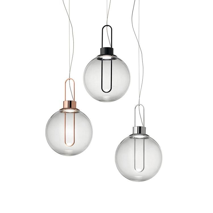 Hanglamp in bolvorm van helder glas HL651
