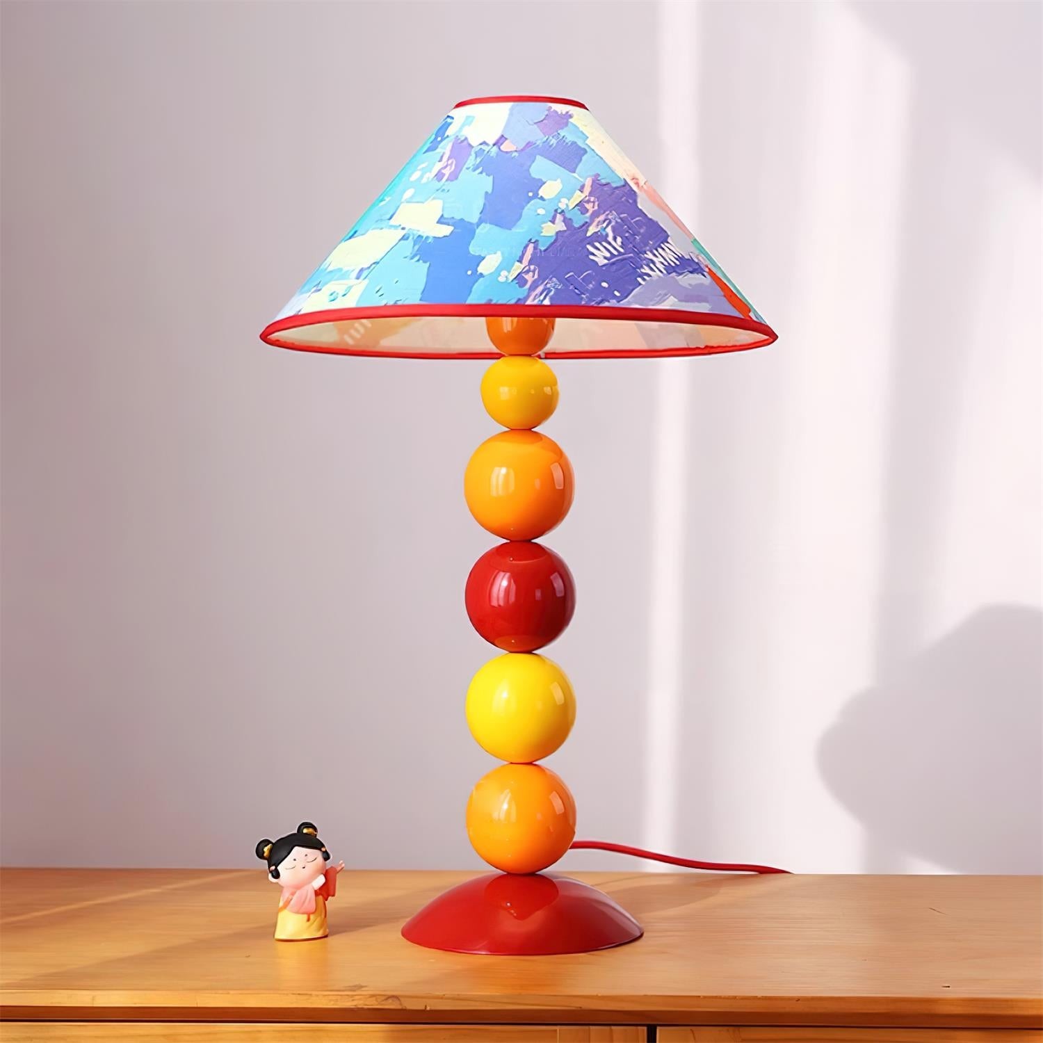 Retro kleurrijke stapelbare bal tafellamp HL724