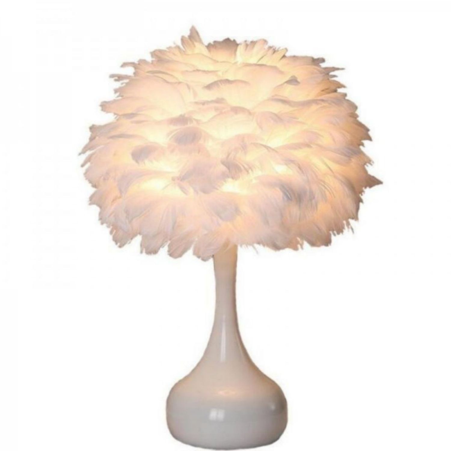 Luxe LED pluizige veer tafellamp HL08