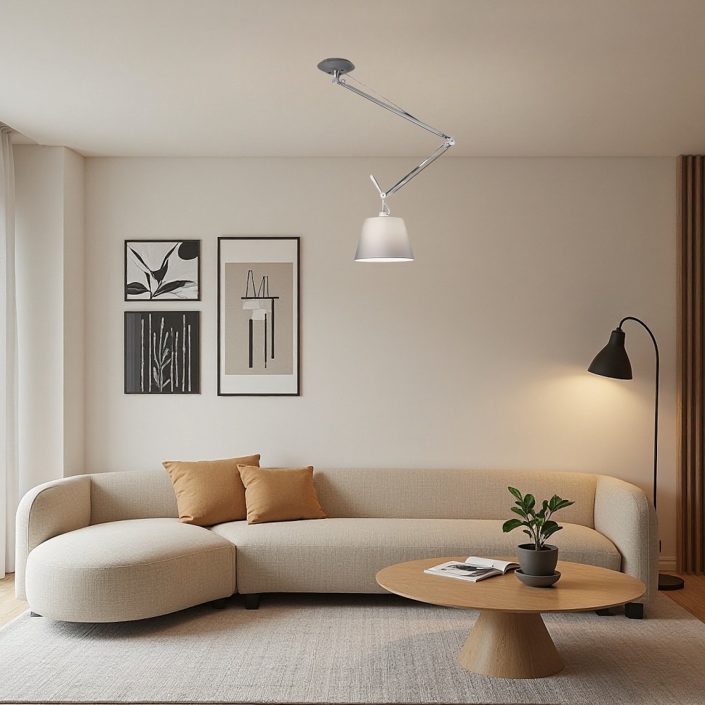 Plafondlamp Met Aluminium Zwenkarm - Moderne Industriële Lamp HL1061