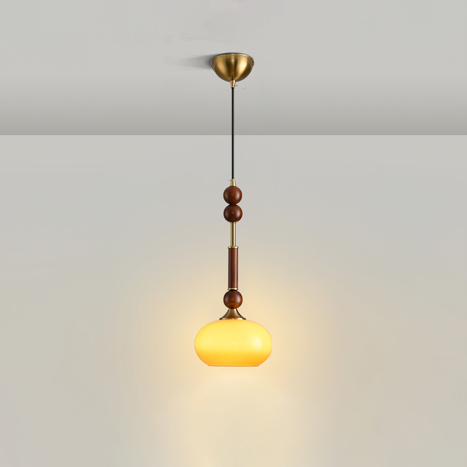 Retro massief houten serie hanglamp HL770