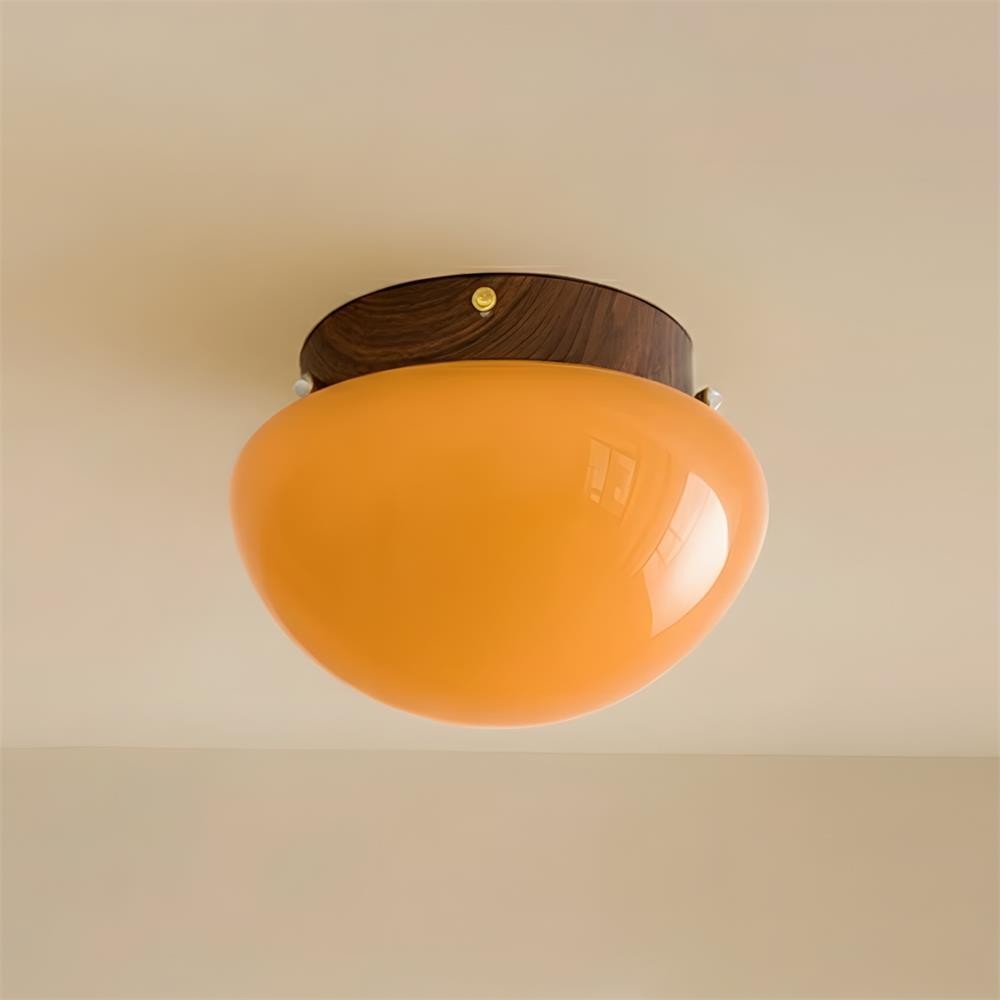 Honingkleurige koepelvormige plafondlamp HL2870