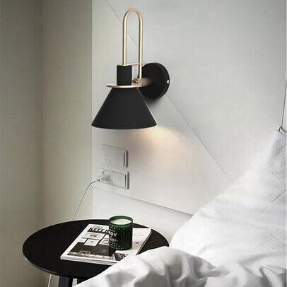 Scandinavische Macaron metalen wandlamp met trompet HL55