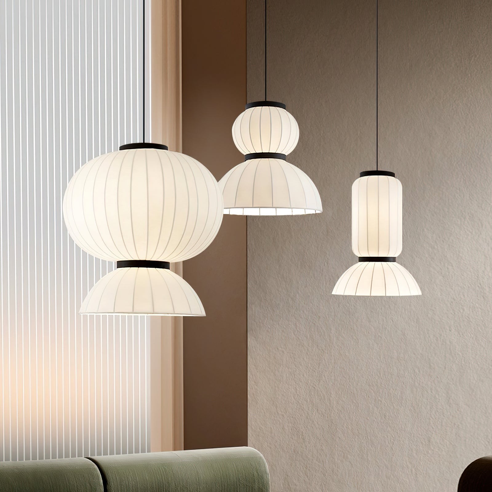 Moerbei Zijden Lantaarn Hanglamp HL680