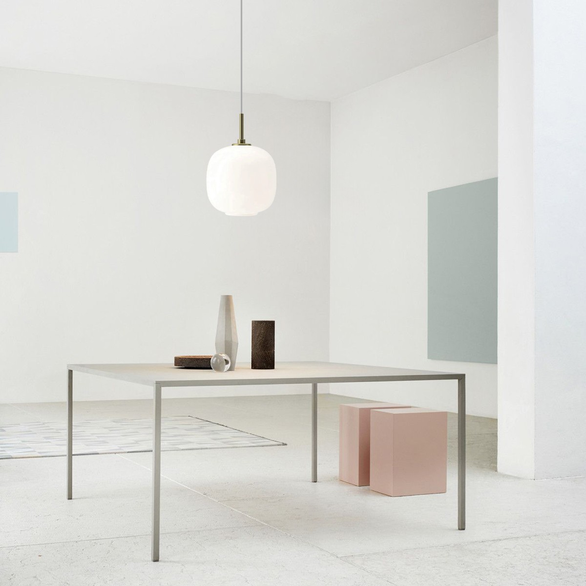Moderne Opal Glass Orb Hanglamp HL276