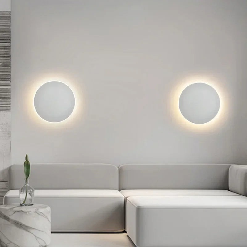Moderne Scandinavische ronde aluminium minimalistische LED-wandlamp HL3320