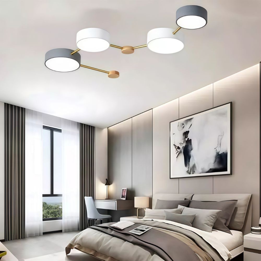 Nordic ronde LED plafondlamp - houten taklamp voor slaapkamer HL1347