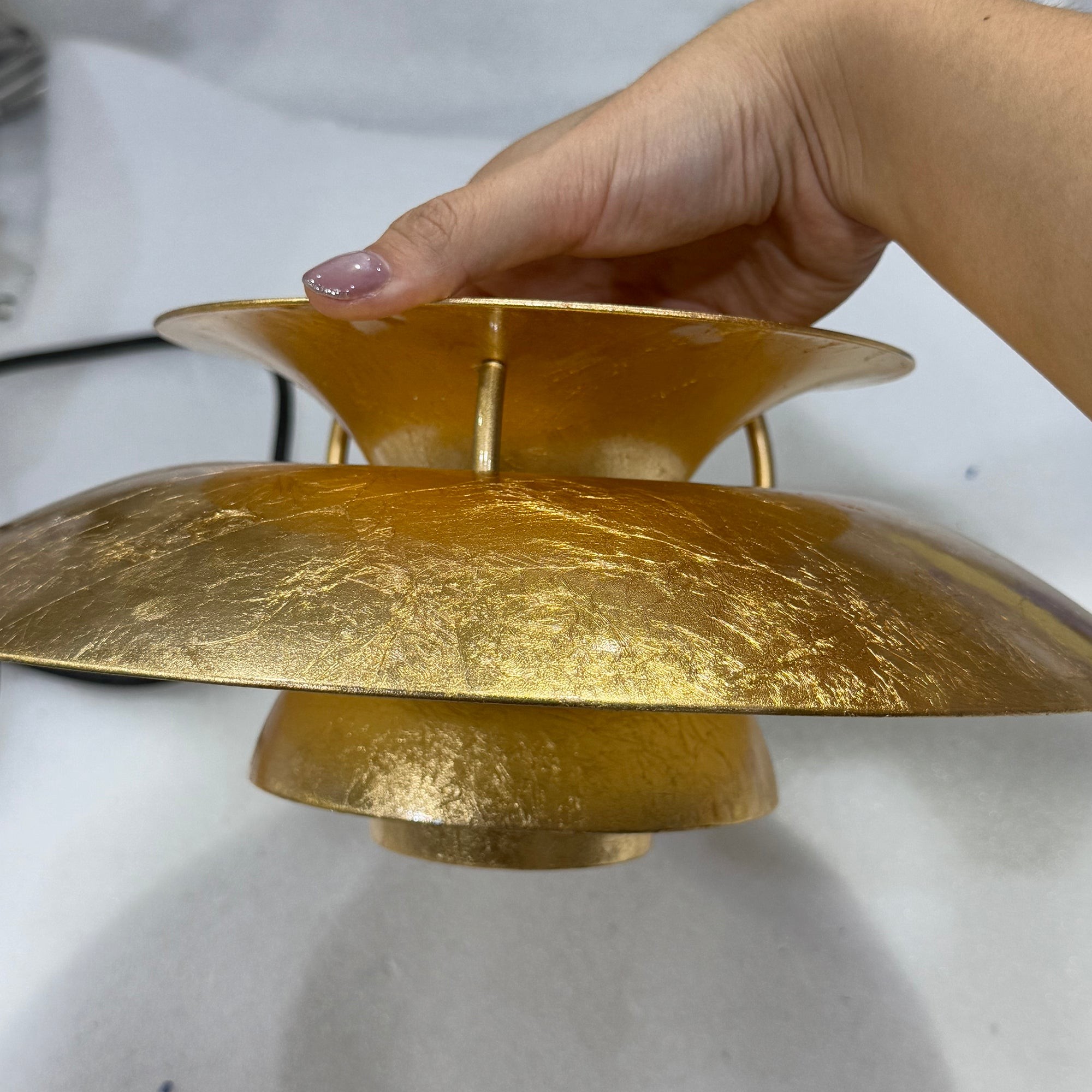 Hanglamp HL3315 met gouden folie