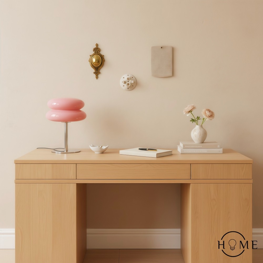 Bauhaus Dubbele Glazen Tafellamp - Sculpturale Gelaagde Nachtlamp voor Slaapkamer en Bureau HL22