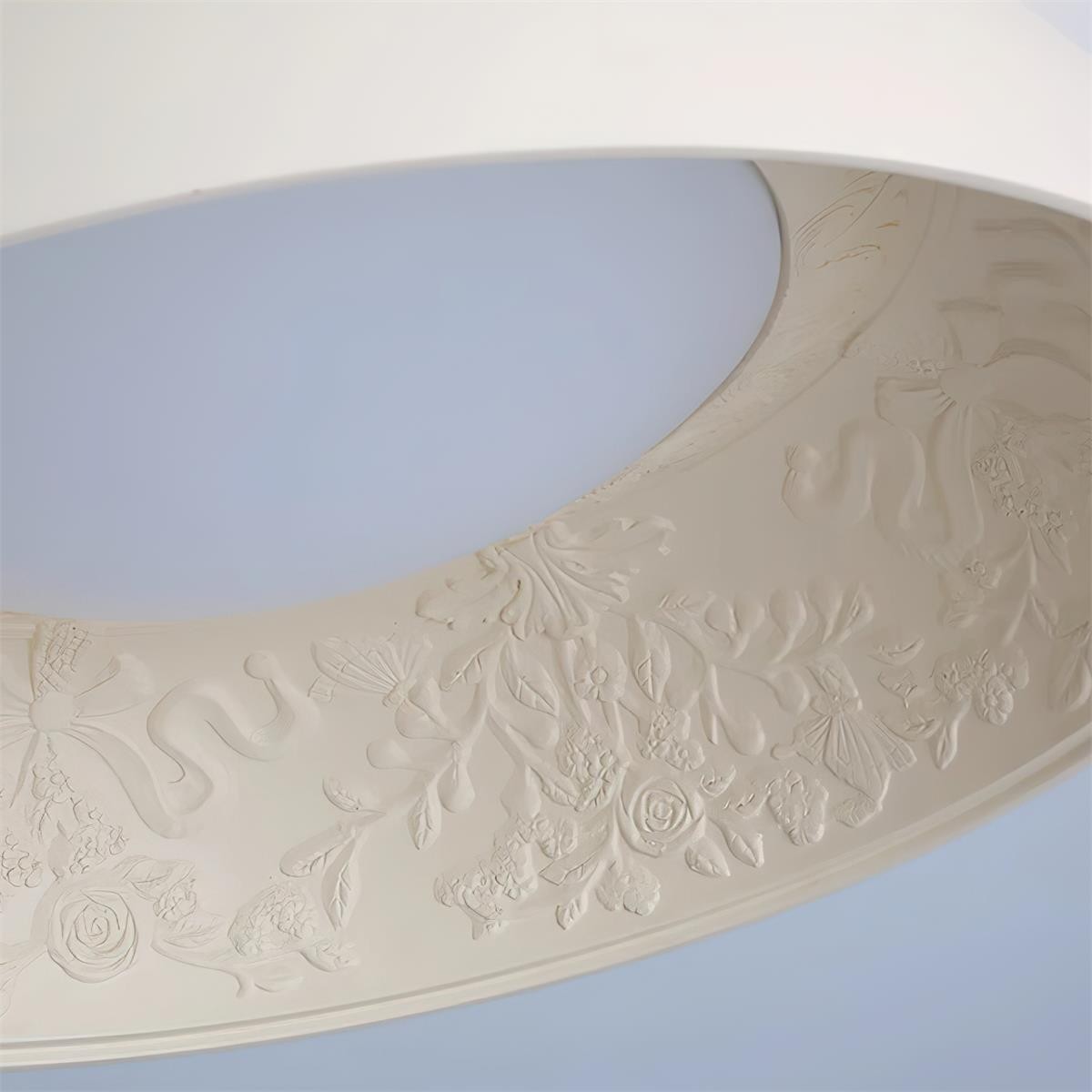 Franse romantische gesneden ronde LED plafondlamp HL617
