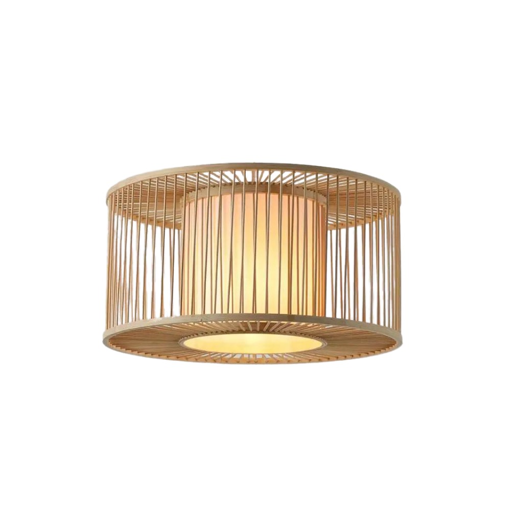 Hanglamp van bamboe met nachtvlindermotief HL3453