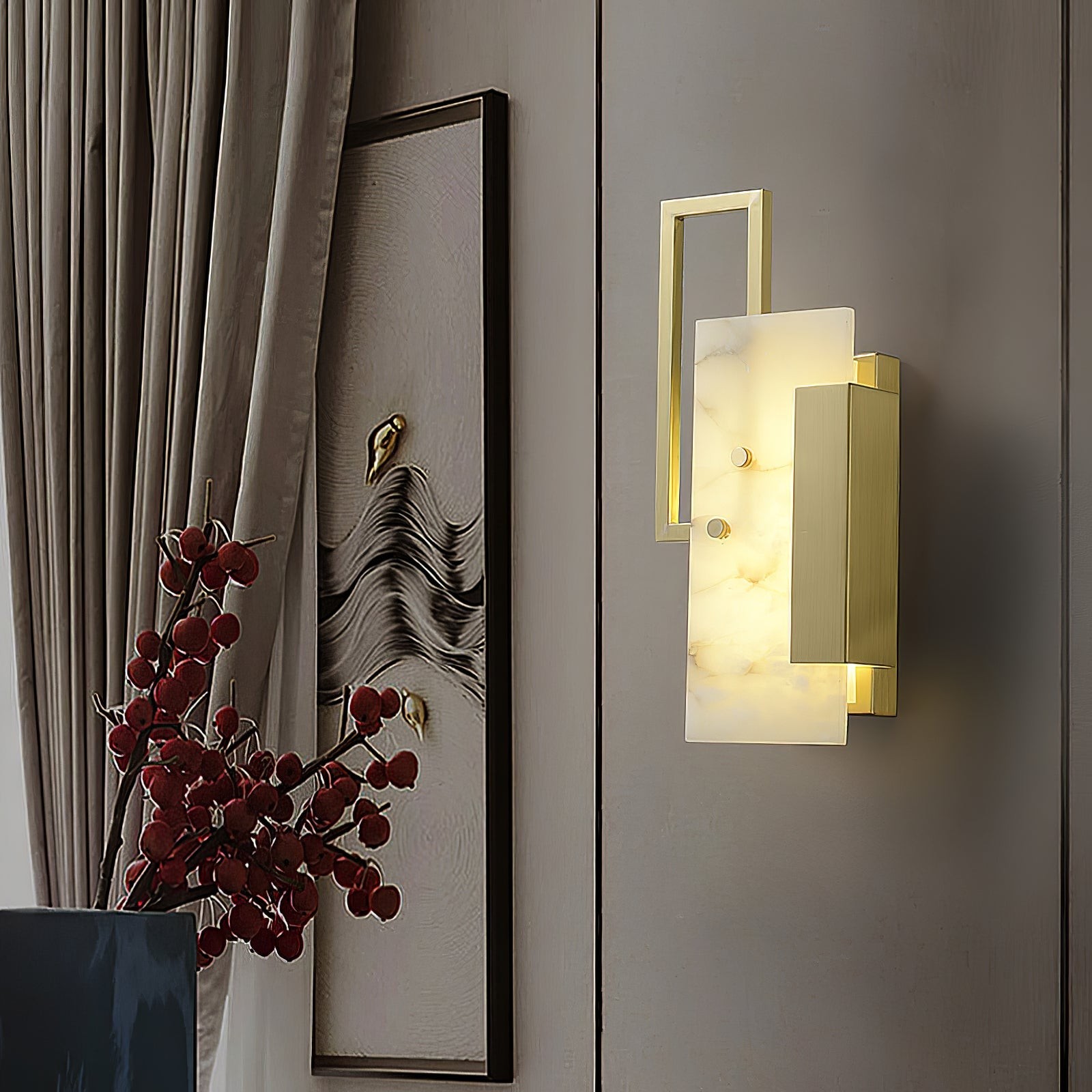 Althea alabaster wandlamp HL2949