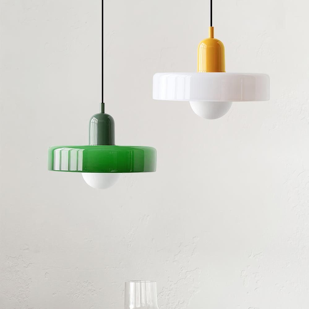 Kalo Disc Kleurrijke Hanglamp - Moderne Glazen Hanglamp voor de Eetkamer HL2447
