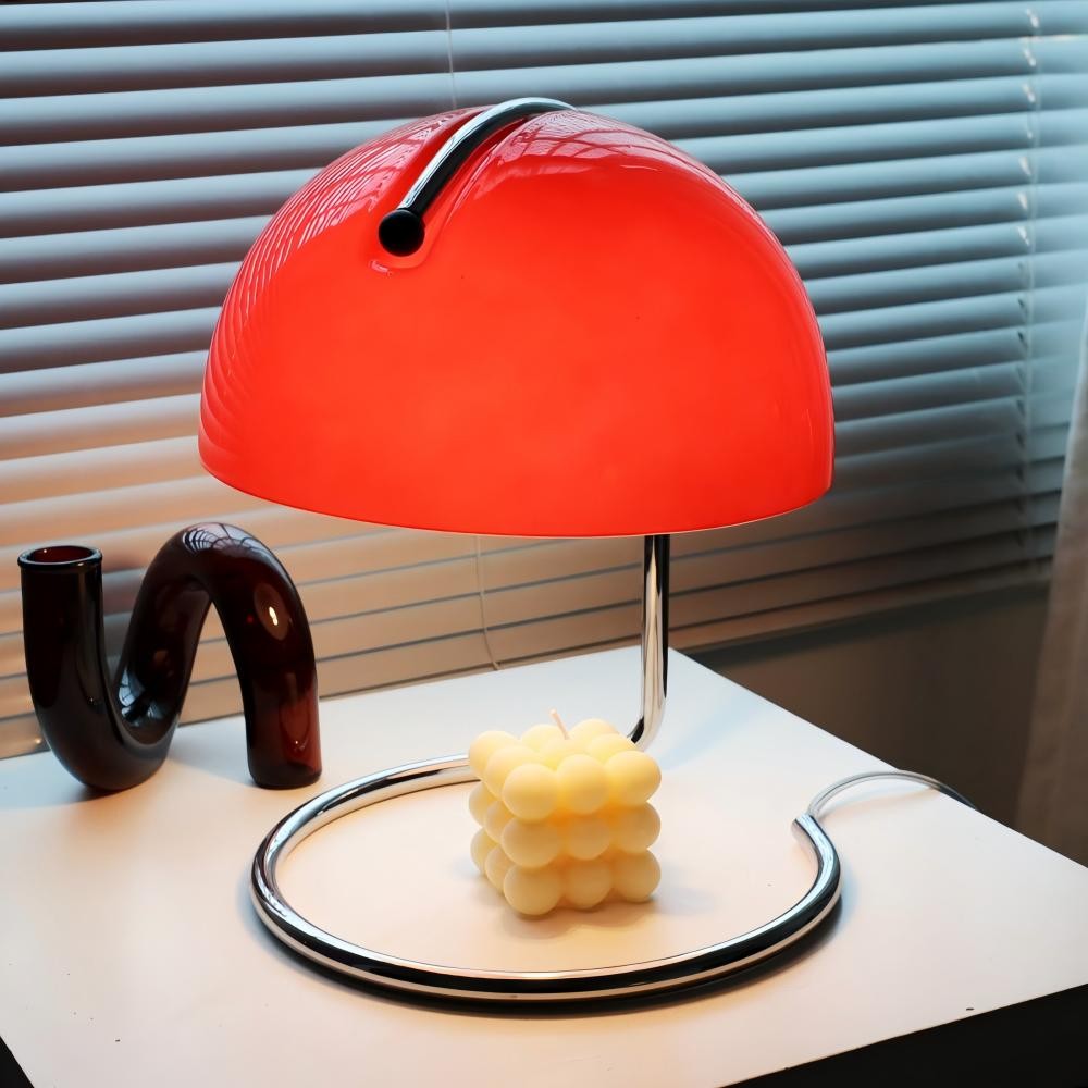 Retro Bauhaus Pudding Glazen Tafellamp HL318