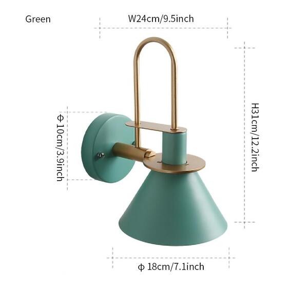 Scandinavische Macaron metalen wandlamp met trompet HL55