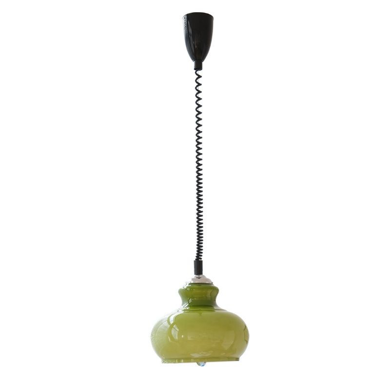 Lunea Nordic verstelbare retro hanglamp van crèmekleurig glas HL3508