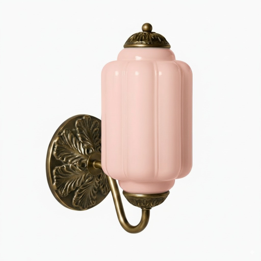 Vintage Melkglas Eloise Kandelaar Wandlamp HL844
