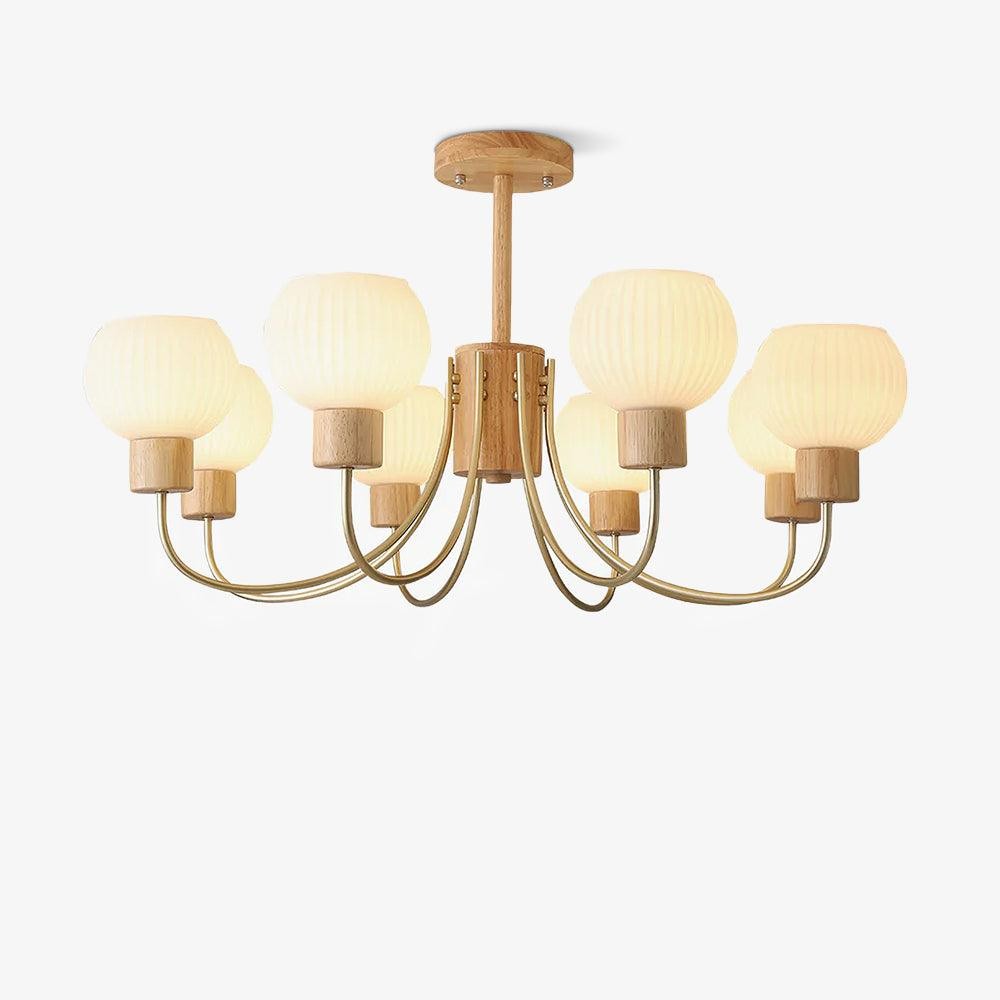 Wabi-sabi houten kroonluchter HL461