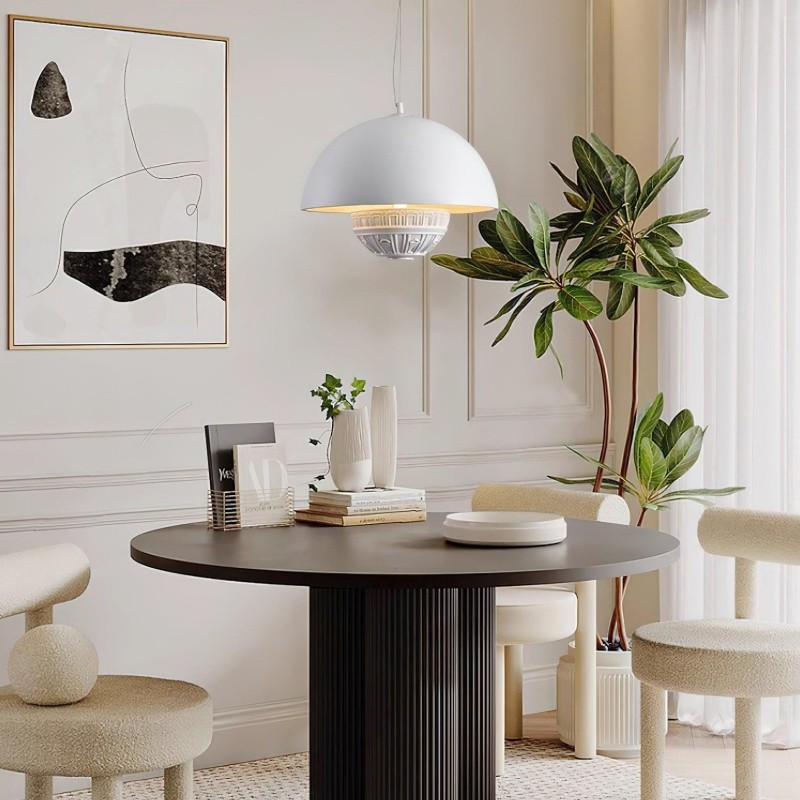 Halfronde metalen hanglamp HL658