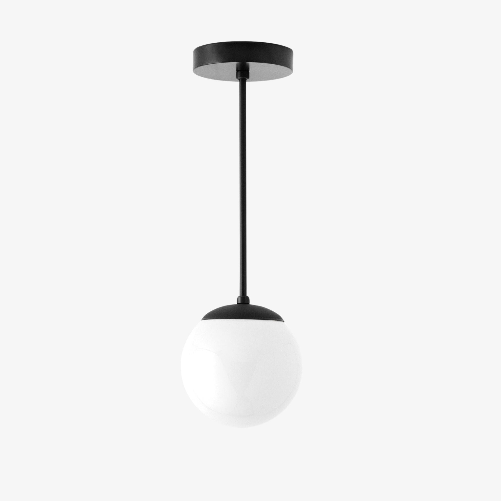 Glorica Glazen Witte Bolvormige Hanglamp - Mid-Century Modern Glazen Hanglamp HL1672