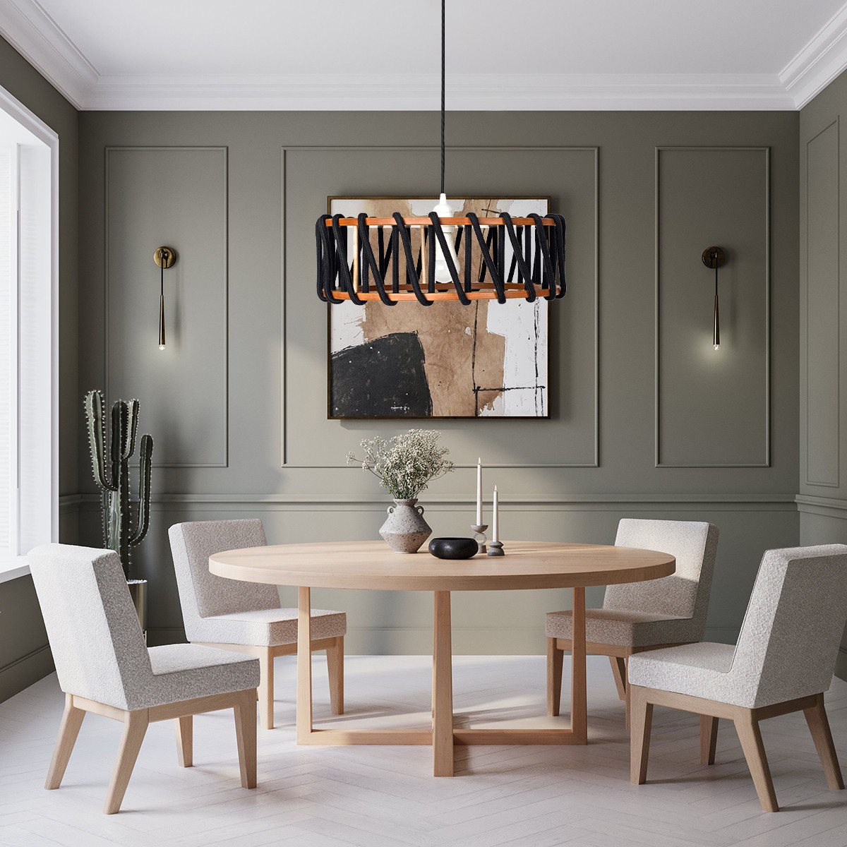 Minimalistisch Kleurrijk Touw Ontwerp Hanglamp HL306