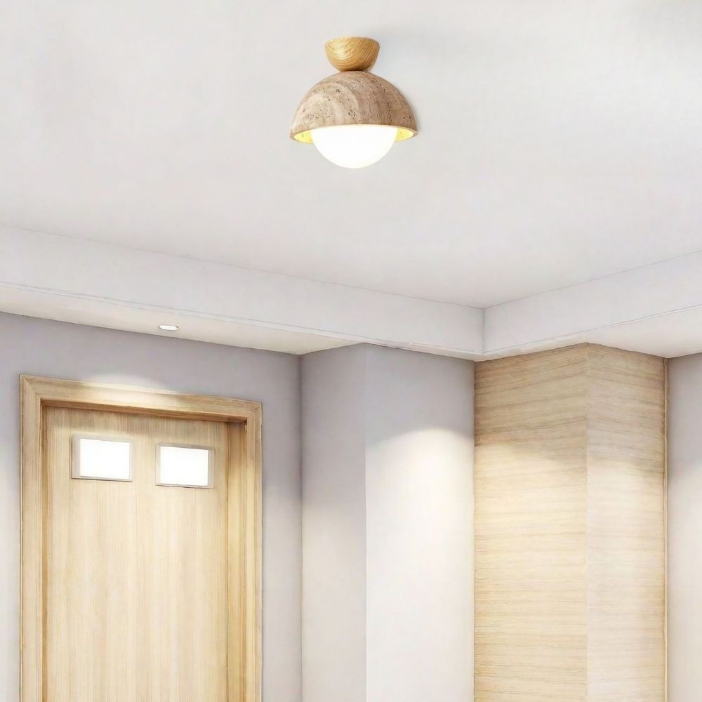 Japanse houten omgekeerde plafondlamp HL884
