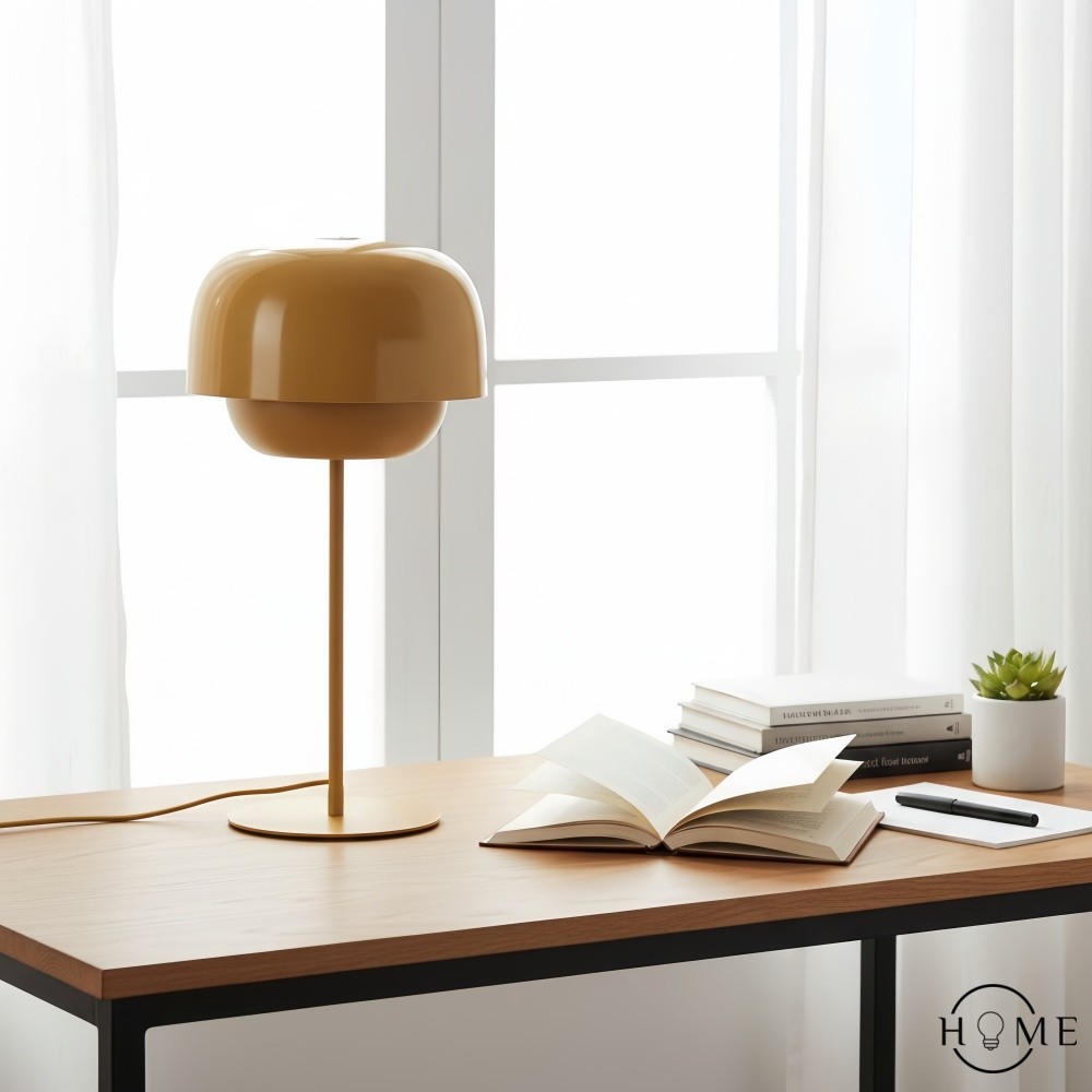 Clinco Tafellamp met Ronde Kap - Moderne Metalen Sfeerlamp voor Bureau en Nachtkastje HL1776