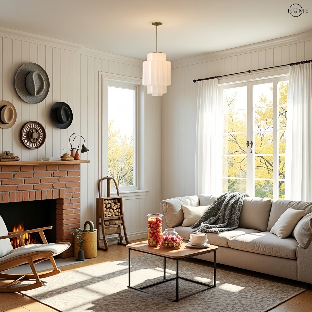 Antieke Messing Hanglamp met Opaalglas - Vintage Hanglamp met Meerdere lagen voor de Eetkamer HL1042