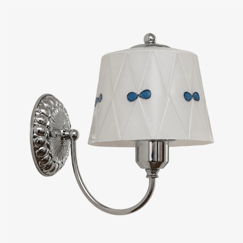 Billa glazen wandlamp met strik - Vintage artistiek ontwerp voor slaapkamer en hal HL3598
