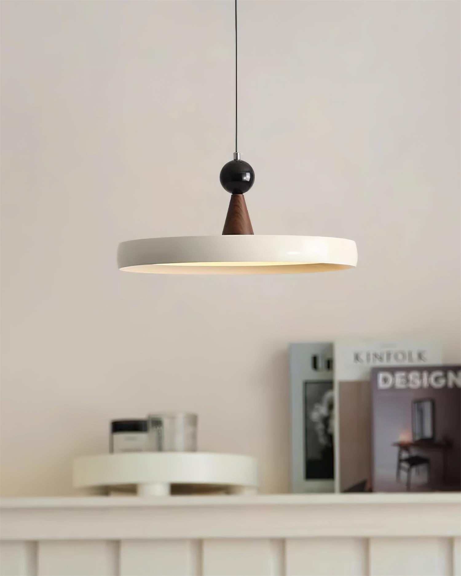 Moderne schijfvormige hanglamp met zwenkarm HL1071