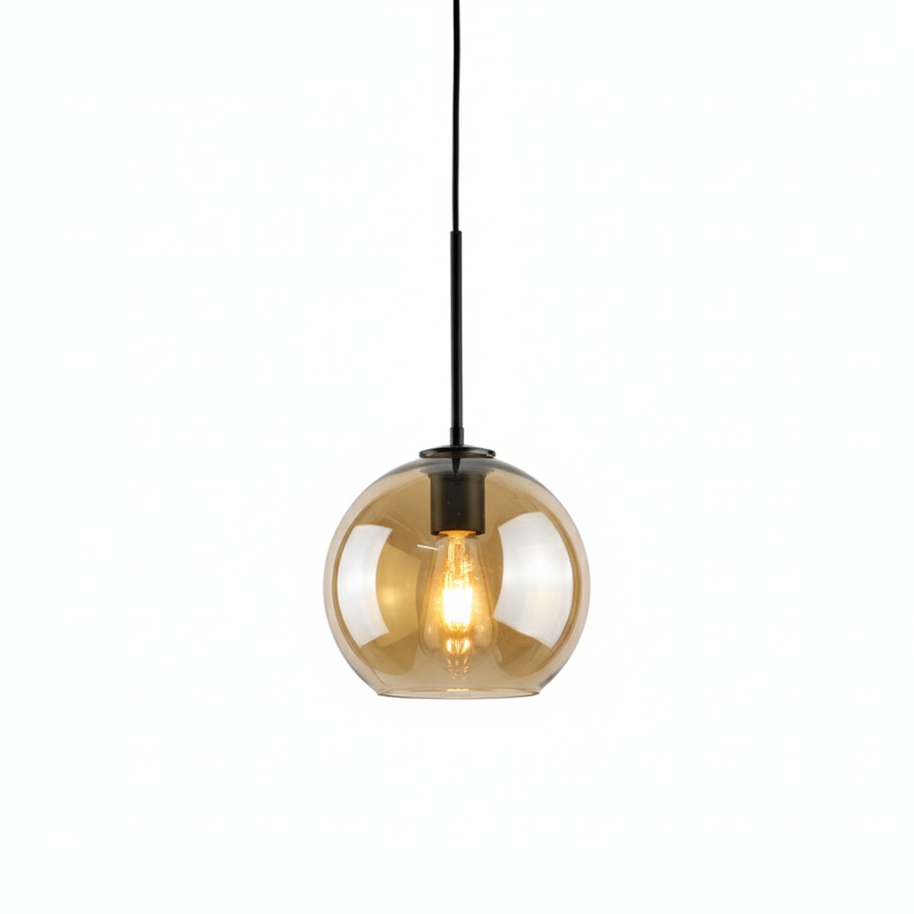 Solara Nordic bolvormige glazen hanglamp HL3496