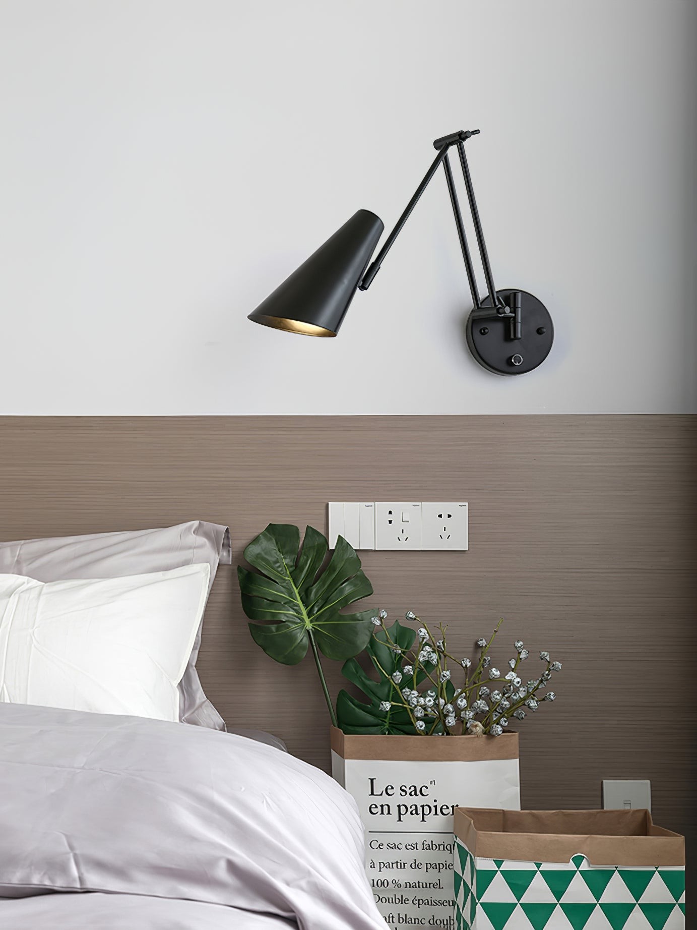 Wandlamp met zwenkarm HL1202