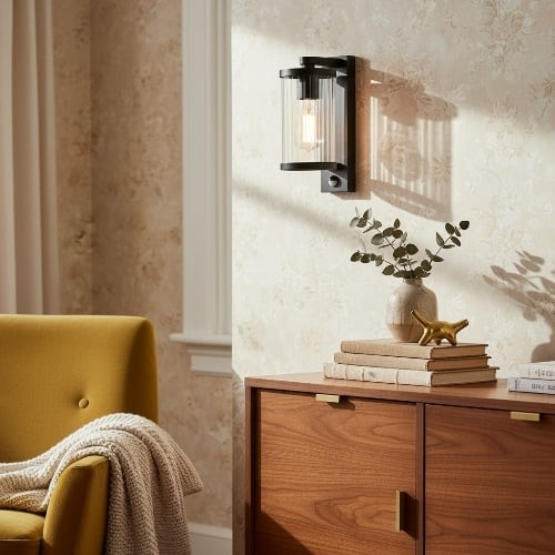 Karbonis Moderne Buitenwandlamp - Bewegingssensor Beveiligingslamp voor Veranda en Tuin HL2205