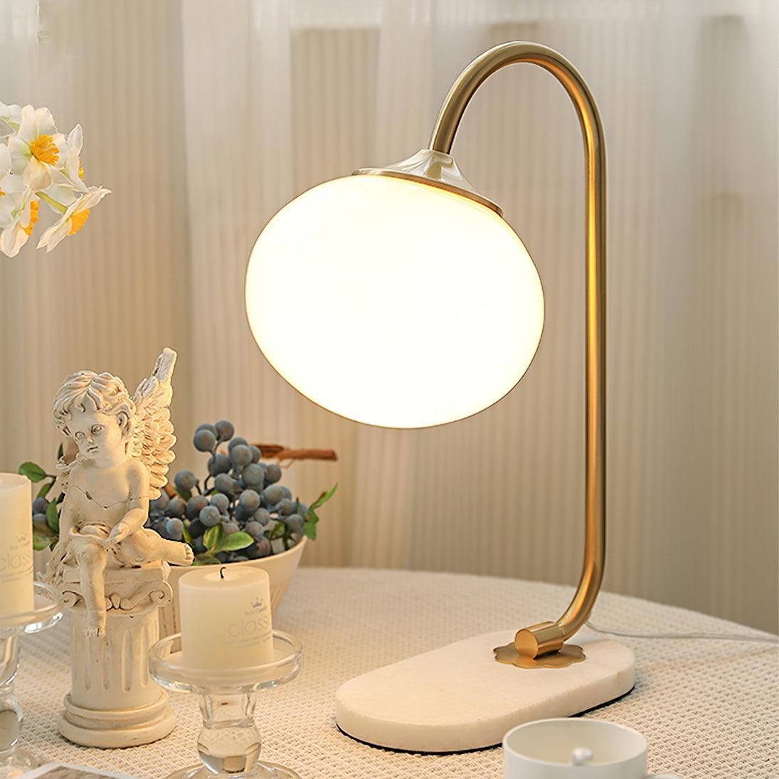 Scandinavische crèmekleurige bal tafellamp voor woonkamer HL597