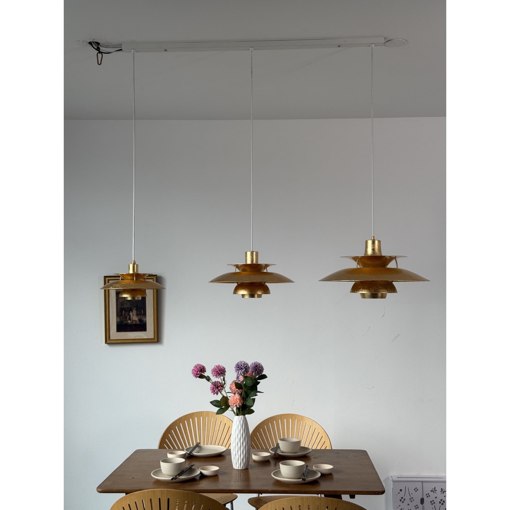 Hanglamp HL3315 met gouden folie