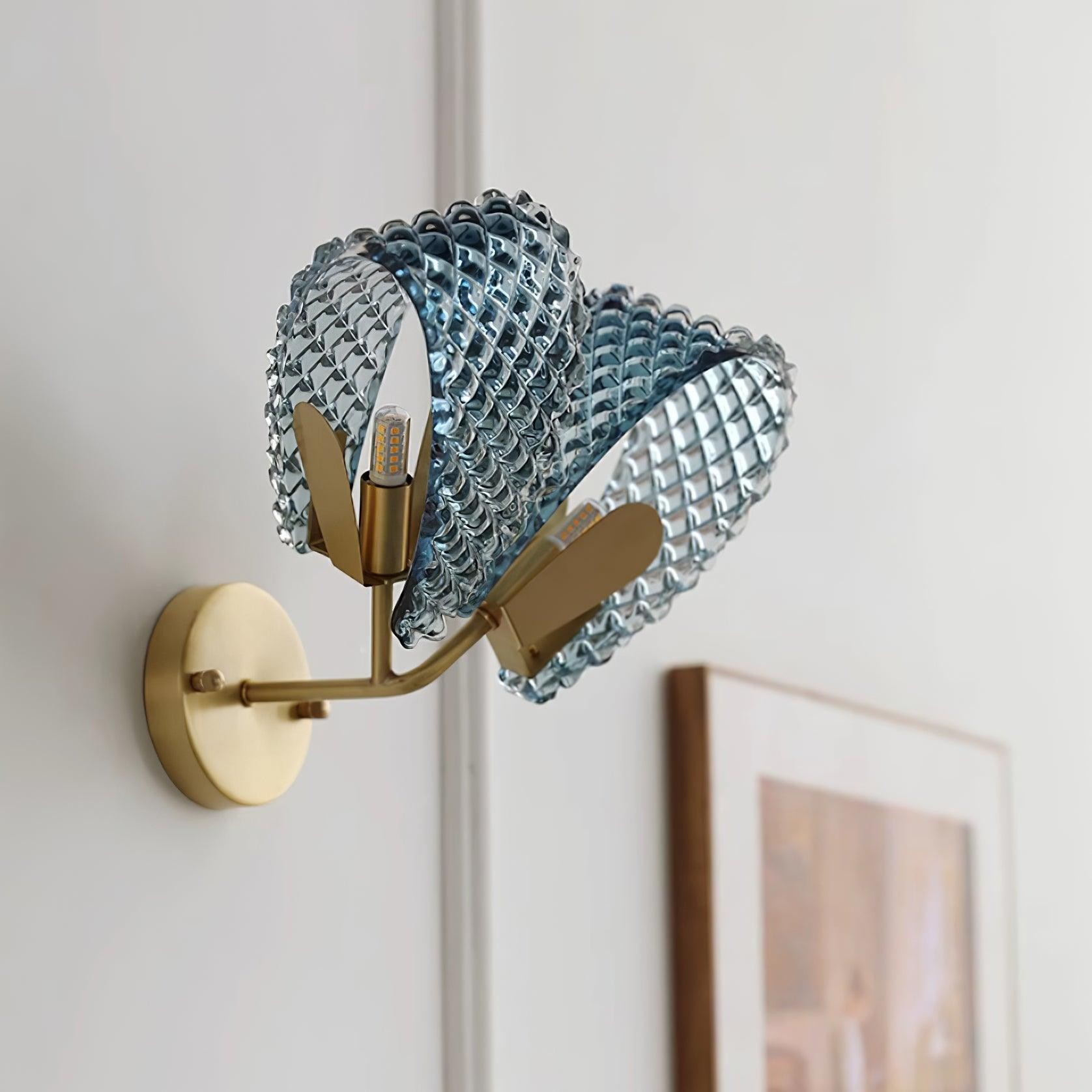 Creatieve Licht Luxe Blauwe Lint Wandlamp HL381