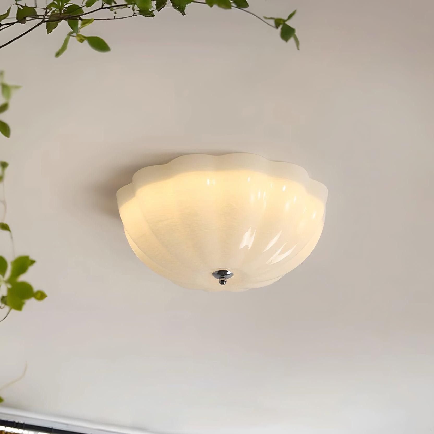 Geleivormige glazen plafondlamp HL556
