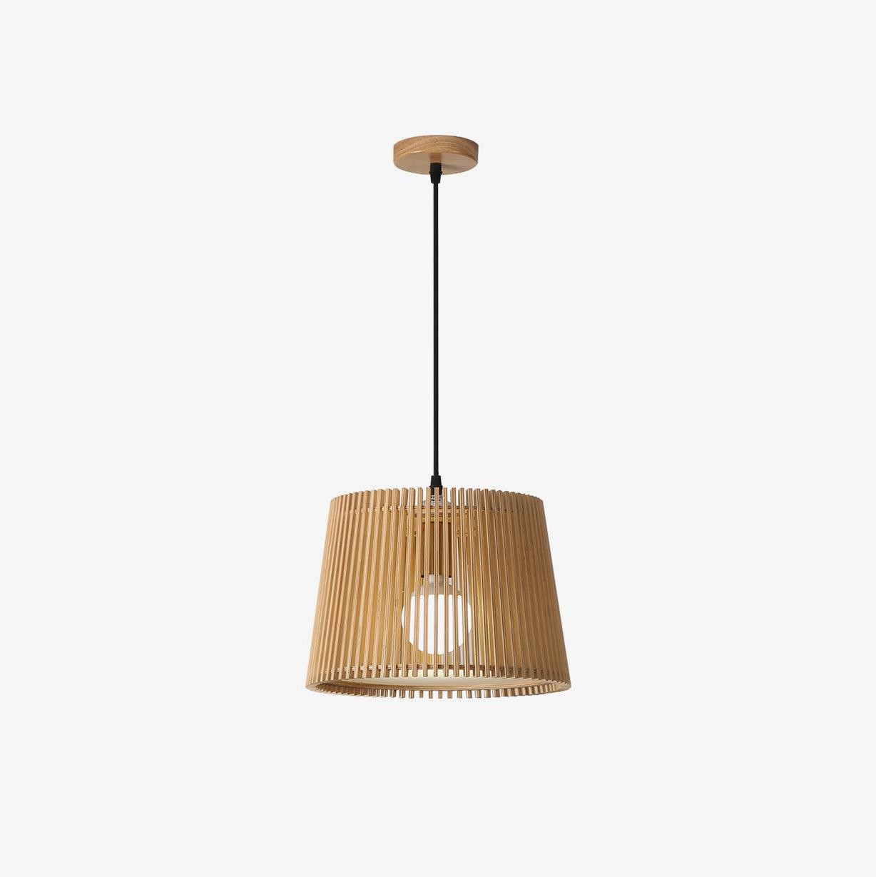 Houten boomstamkleurige kooi hanglamp HL752