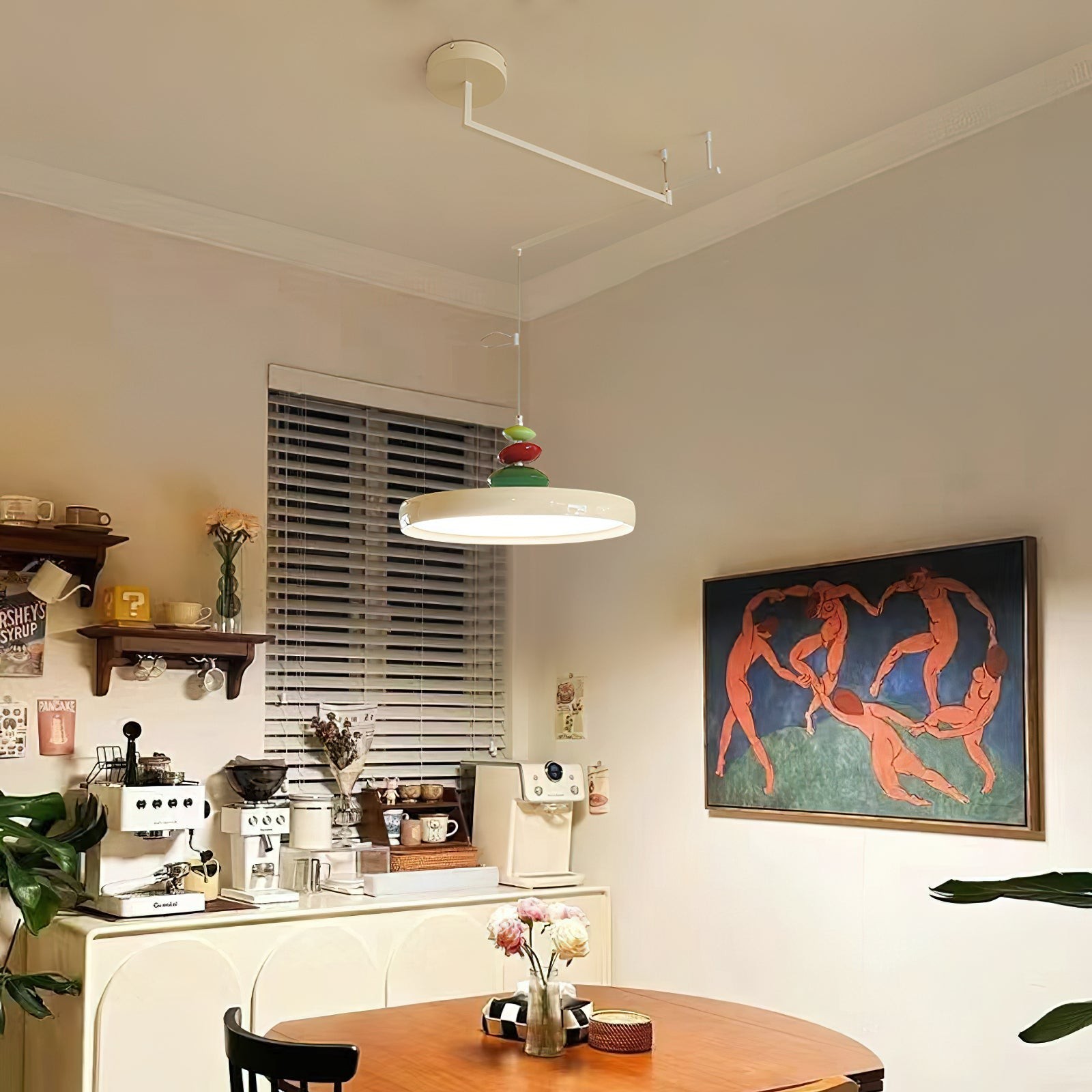 Hanglamp met zwenkarm van steen HL906