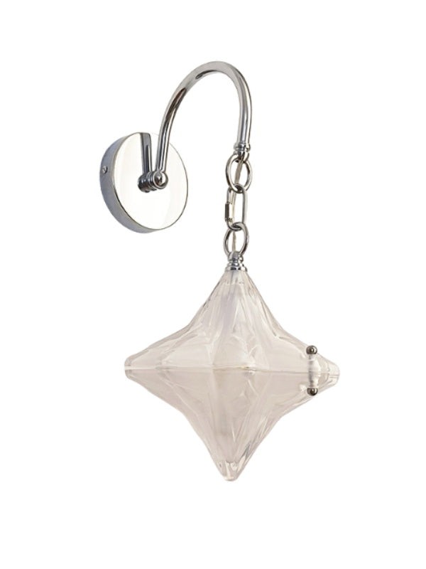 Art Deco Star Wandlamp - Matglazen Lamp voor Hal - Astris Selene HL1797