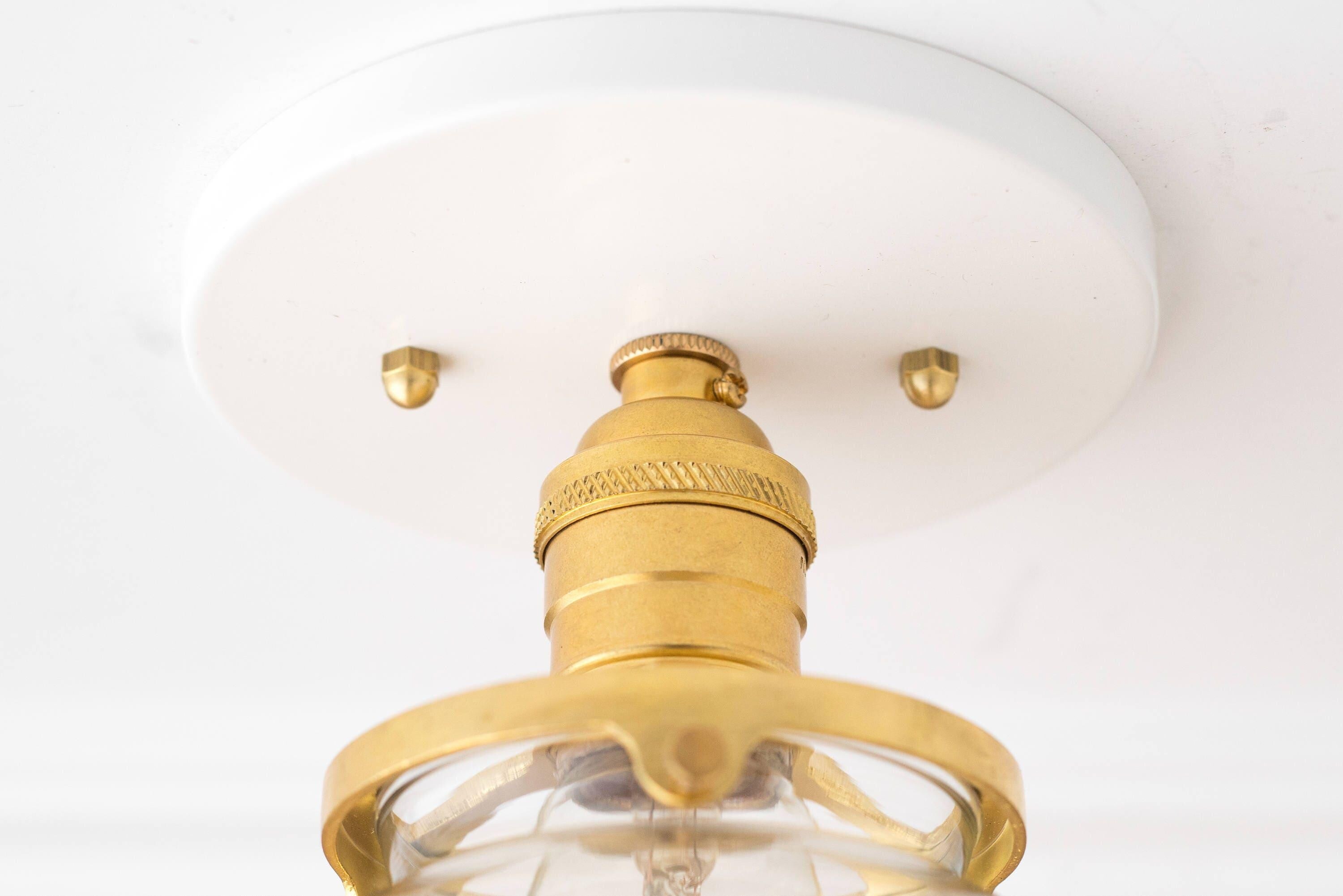 Glorica glazen retro bolvormige plafondlamp - Vintage industriële huisverlichting HL1731