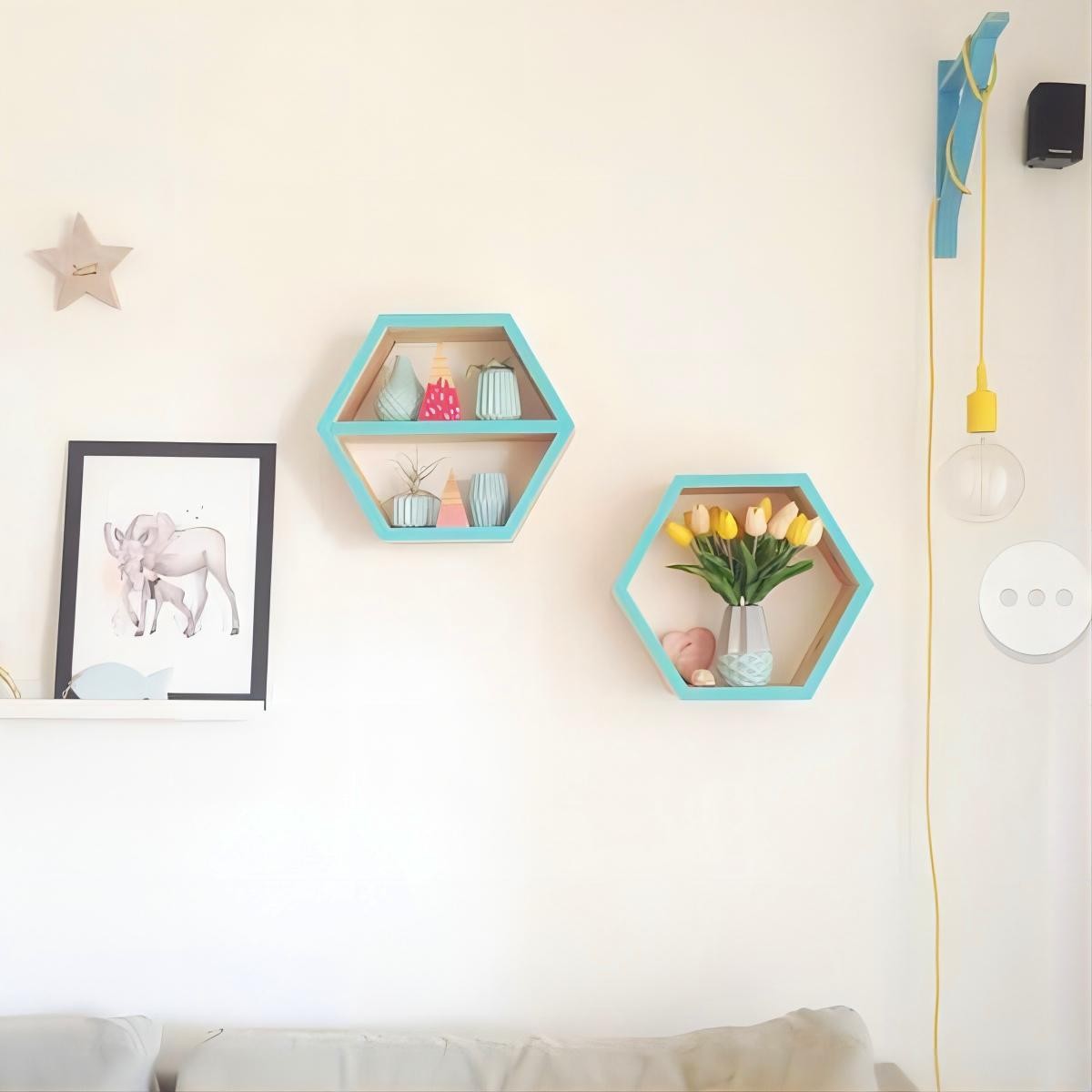Minimalistische Houten Kooi Wandlamp HL56