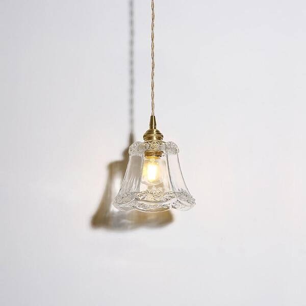 Antiek helder geribbeld glas Slaapkamer keuken hanglamp HL48