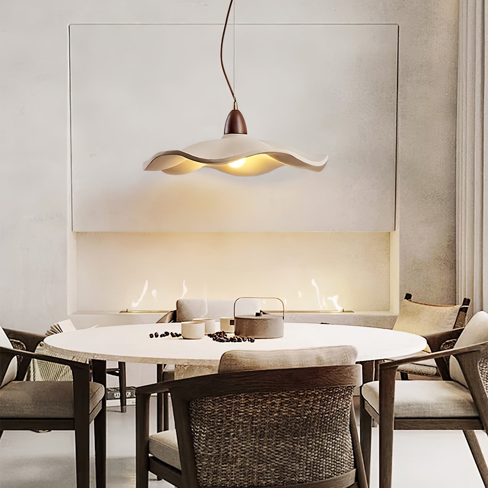 Japanse Wabi-Sabi Stijl Cement Wave Hanglamp HL502